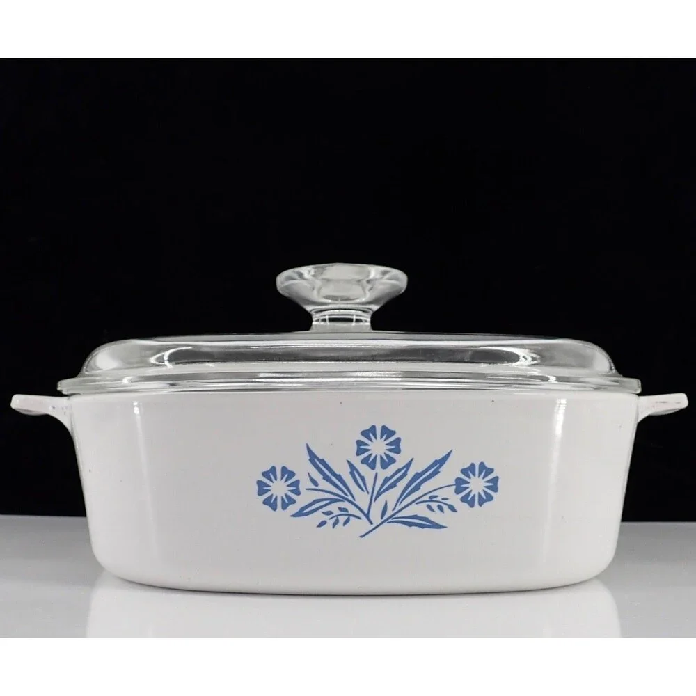 Corning Ware A-2-B Blue Cornflower 2 Quart With Pyrex A-9-C Lid Vintage Mint!
